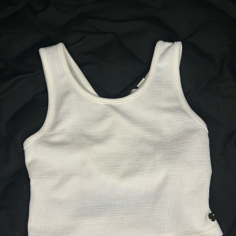 Elegant White Women's Cross Back Tank Top